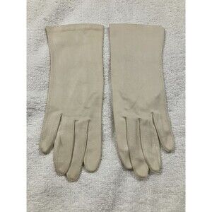 Vintage Hansen Ladies Church Gloves White 10” Wedding Prom Special Occasion